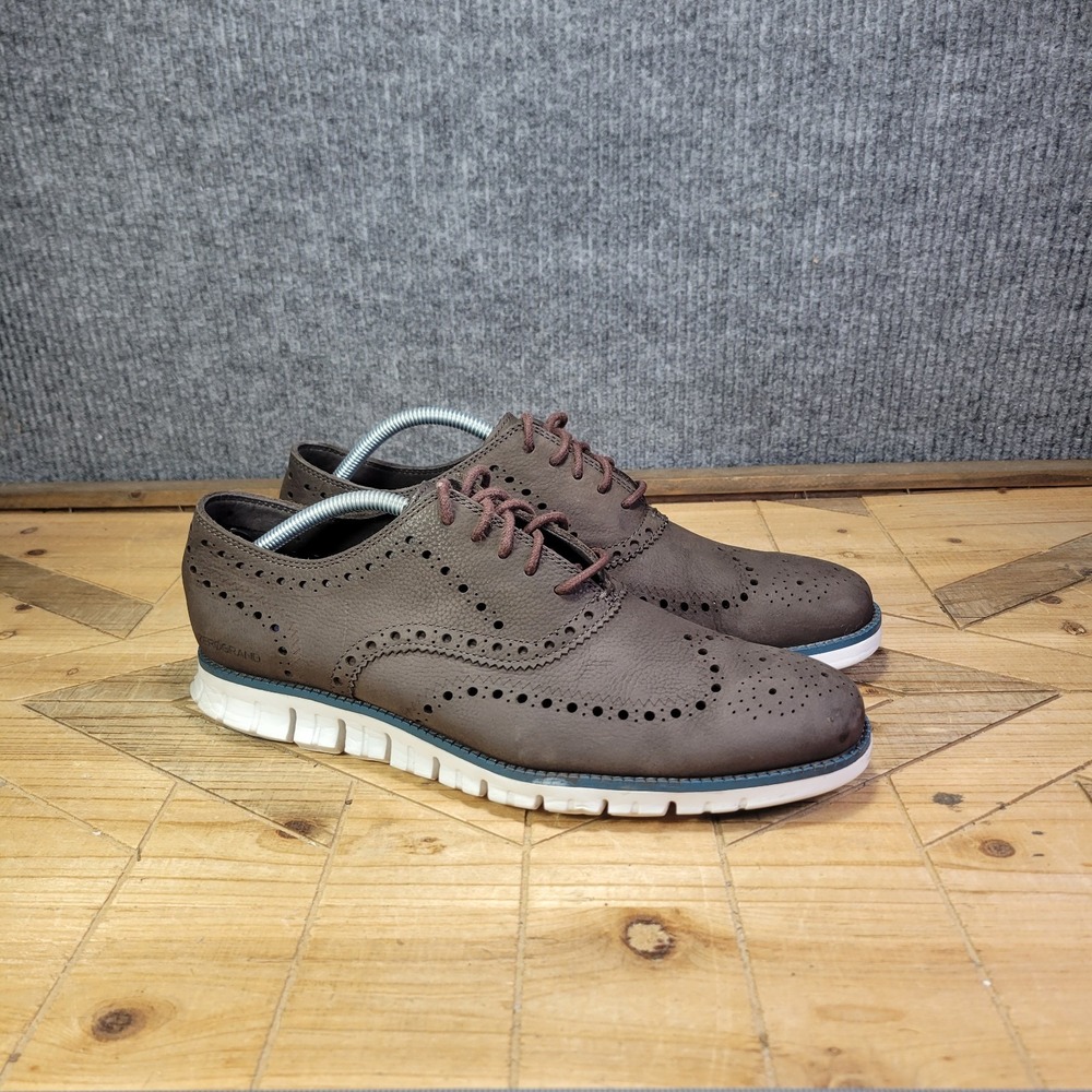 Cole Haan Zerogrand Men's Wingtip Oxford Leather Brown Shoes C29769 Size 11 M